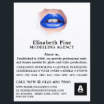 Blaue Lippen, Modellierungsagentur, Modell-Agent Flyer<br><div class="desc">Blue Lips,  Modellierungsbüro,  Model Agent Werbung Flyer von der Business Card Store.</div>