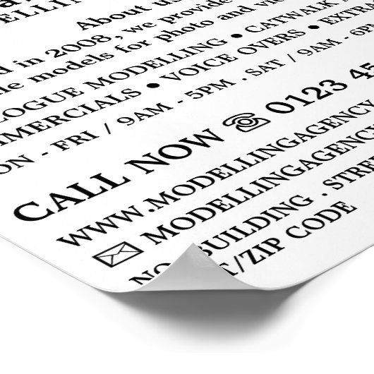 Blaue Lippen, Modellierungsagentur, Modell-Agent Poster (Ecke)