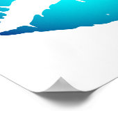 Blaue Lippen Poster (Ecke)