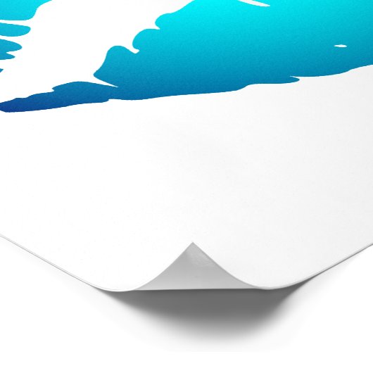 Blaue Lippen Poster (Ecke)