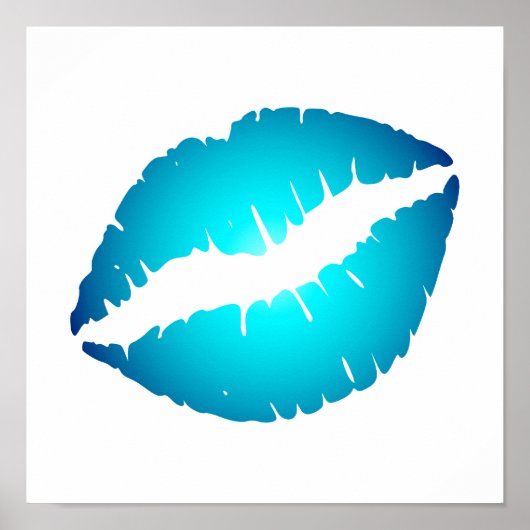 Blaue Lippen Poster (Vorne)