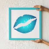 Blaue Lippen Poster