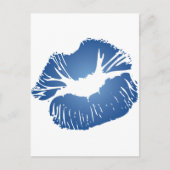 Blaue Lippen Postkarte (Vorderseite)