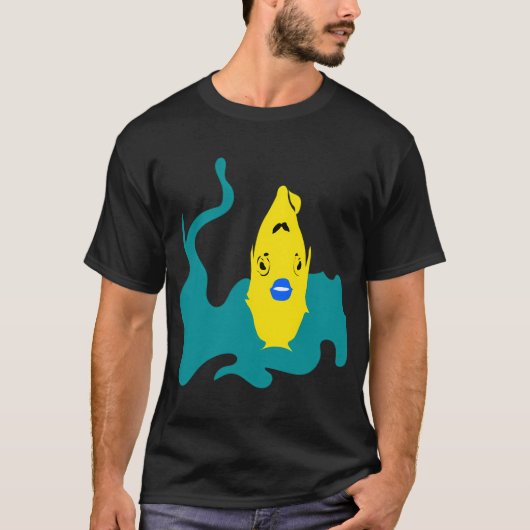 blaue Lippen T-Shirt (Vorderseite)