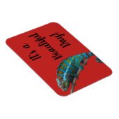 Blaue Lizard, schöner Tag, Rotes Magnet (Rechte Seite)