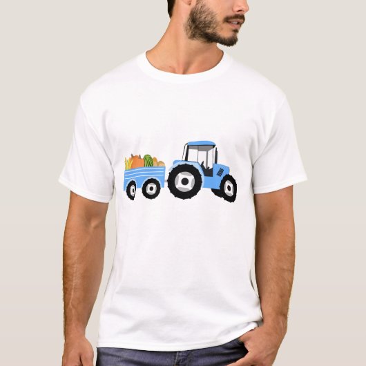 Blaue LKW-Farm T-Shirt (Vorderseite)
