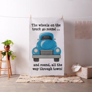 Blaue LKW-Kunst-personalisiertes Gewebe Stoff