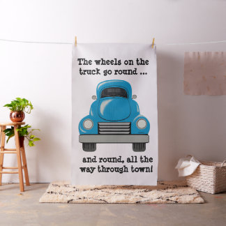 Blaue LKW-Kunst-personalisiertes Gewebe Stoff