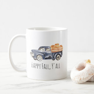 Blaue LKW-Kürbis-Tasse - "glücklicher Fall, Sie " Kaffeetasse