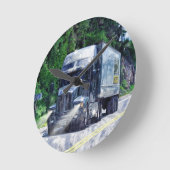 Blaue LKW-Mauer-Uhr für den Schwertransport Runde Wanduhr (Winkel)