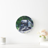 Blaue LKW-Mauer-Uhr für den Schwertransport Runde Wanduhr (Zuhause)