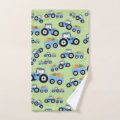 Blaue LKW-Nutzfahrzeug Badhandtuch Set (Handtuch)