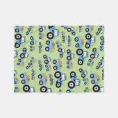 Blaue LKW-Nutzfahrzeug Fleecedecke (Vorderseite (Horizontal))