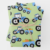 Blaue LKW-Nutzfahrzeug Geschenkpapier Set (Beispiel)