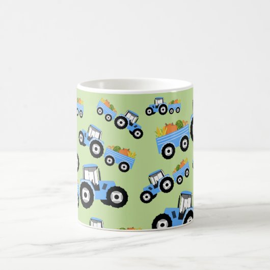 Blaue LKW-Nutzfahrzeug Kaffeetasse (Mittel)