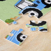 Blaue LKW-Nutzfahrzeug Puzzle (Seite)