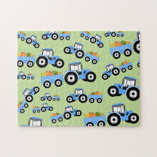 Blaue LKW-Nutzfahrzeug Puzzle (Horizontal)