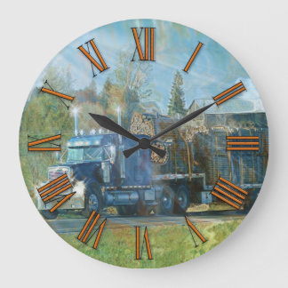 Blaue LKW-Wall-Uhr Große Wanduhr