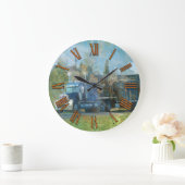 Blaue LKW-Wall-Uhr Große Wanduhr (Zuhause)