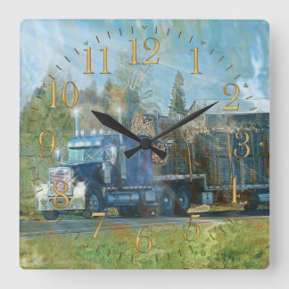 Blaue LKW-Wall-Uhr Quadratische Wanduhr