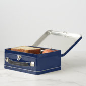 Blaue Lobster der Marine auf Light Blue Metall Lunch Box (Innenseite)
