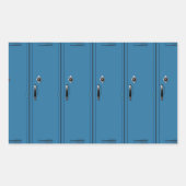 Blaue Lockertüren Rechteckiger Aufkleber (Vorderseite)