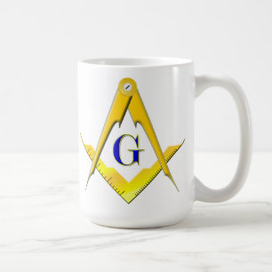 Blaue Lodge Square & Compasses Masonic Tasse