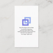 Blaue Logistikrichtung Pfeil Import Export Visitenkarte (Rückseite)