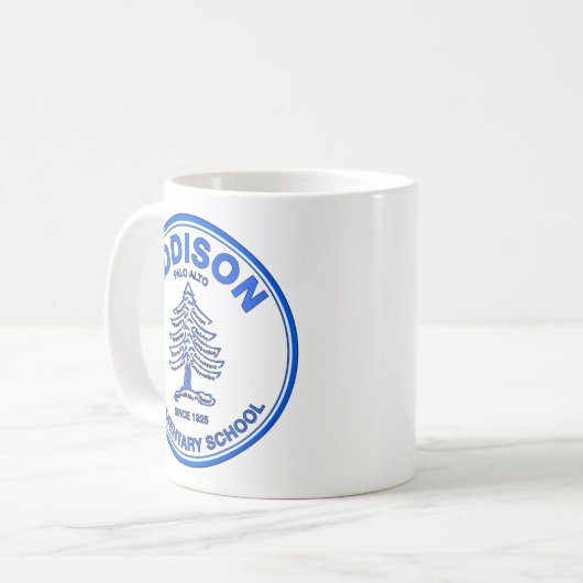 Blaue Logokaffee-Tasse Kaffeetasse (Vorderseite Links)