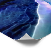 Blaue Lotus-Blume Poster (Ecke)