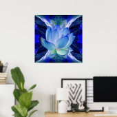 Blaue Lotus-Blume Poster (Heimbüro)