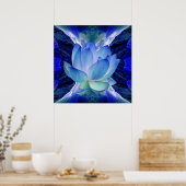 Blaue Lotus-Blume Poster (Küche)