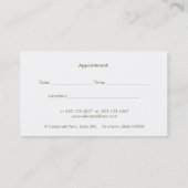 Blaue Lotus Familientherapeutin Ernennung Terminkarte (Rückseite)