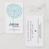 Blaue Löwenzahn-Blumen-vertikale Geschäfts-Karten Visitenkarte (Vorne/Hinten)