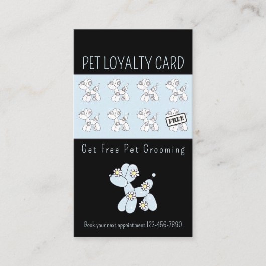 Blaue Loyalität des Haustierkampfes Visitenkarte (Vorderseite)