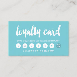 blaue Loyalitätskarte eleganten Typografie robbin Treuekarte