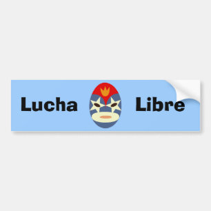 Blaue Lucha-Libre-Maske Autoaufkleber