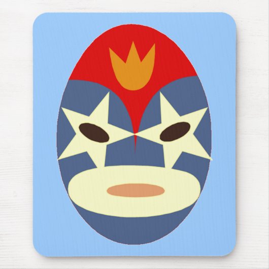 Blaue Lucha-Libre-Maske Mousepad (Vorne)