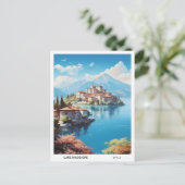 Blaue Luft - Lago Maggiore Italien Postkarte (Stehend Vorderseite)