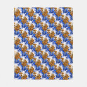 Blaue Luft und Wolken Abstraktes Kunstmuster Fleecedecke (Vorderseite)