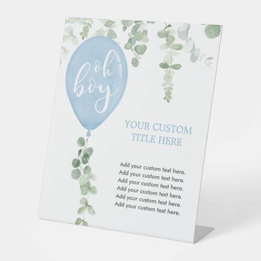 Blaue Luftballons, ein individuelles Schild für di (Vorderseite)