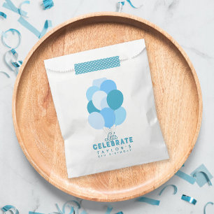 Blaue Luftballons Lass uns jeden Geburtstag feiern Geschenktütchen