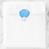 Blaue Luftballons Runder Aufkleber (Tasche)