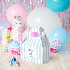 Blaue Luftballons Teddybär Geburtstag Geschenkschachtel