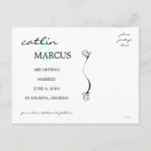 Blaue Lüster Save the Date Vorlage (Rückseite)