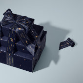 Blaue Luxus-Weihnachts-Schleife personalisiert Satinband