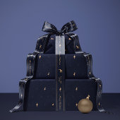 Blaue Luxus-Weihnachts-Schleife personalisiert Satinband