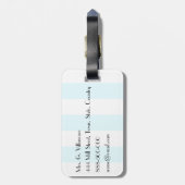 Blaue Luxusstreifen und GoldGepäckanhänger Gepäckanhänger (Rückseite vertikal)