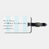 Blaue Luxusstreifen und GoldGepäckanhänger Gepäckanhänger (Rückseite horizontal)