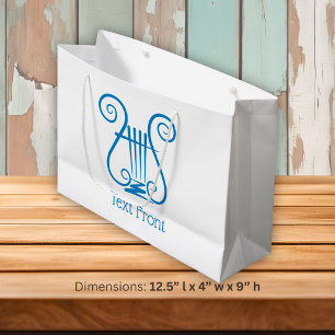 Blaue Lyra Große Geschenktüte